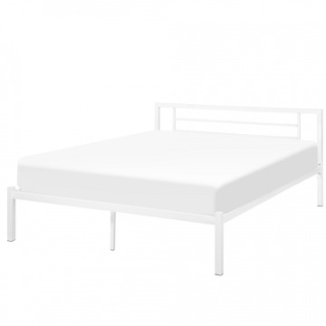 Łóżko metalowe 160 x 200 cm białe CUSSET