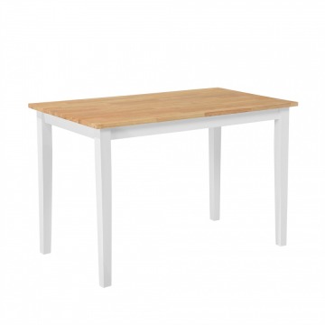 Stół do jadalni drewniany biało-brązowy 114 x 68 cm Biagio