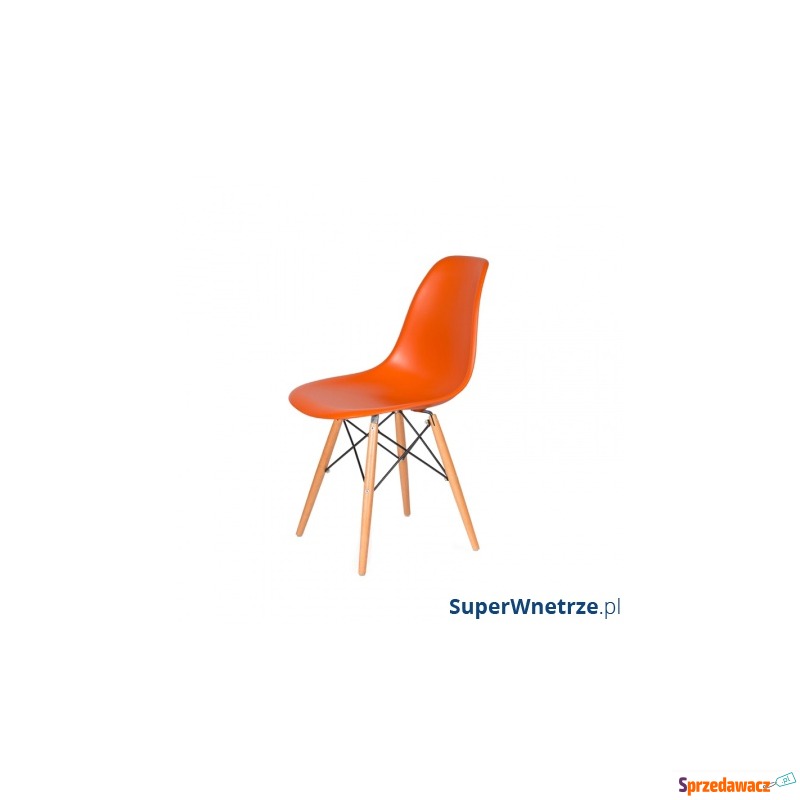 Krzesło DSW Wood King Home sycylijski pomarańcz - Krzesła do salonu i jadalni - Legnica