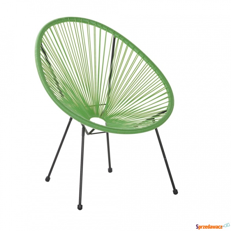 Krzesło rattanowe zielone ACAPULCO II - Krzesła do salonu i jadalni - Kołobrzeg
