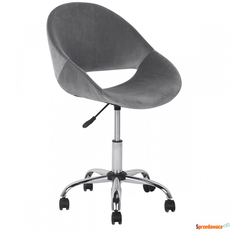 Krzesło biurowe welur szare SELMA - Krzesła biurowe - Legnica