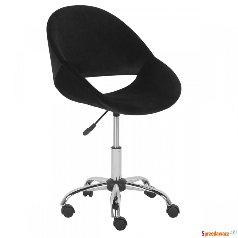 Krzesło biurowe welur czarne SELMA - Krzesła biurowe - Tychy