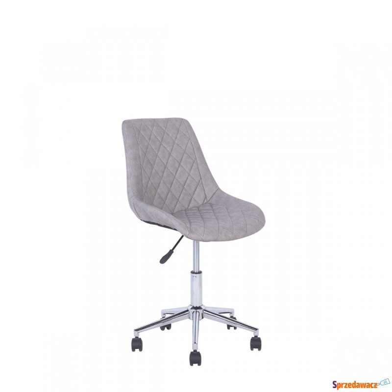 Krzesło biurowe skóra ekologiczna szare MARIBEL - Krzesła biurowe - Bydgoszcz