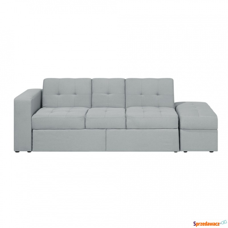 Sofa rozkładana jasnoszara FALSTER - Sofy, fotele, komplety... - Bytom