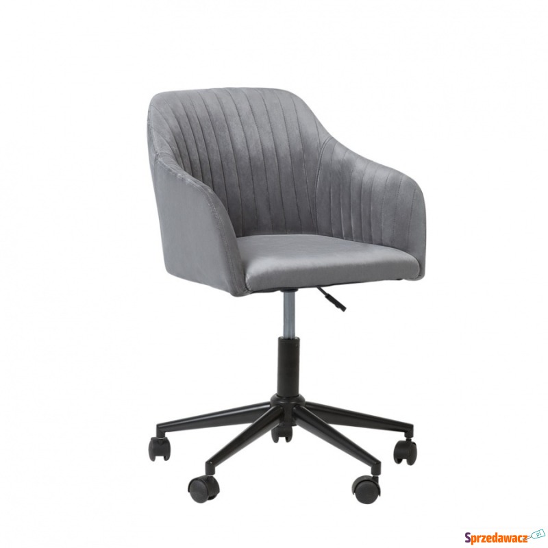 Krzesło biurowe regulowane welurowe szare VENICE - Krzesła biurowe - Chorzów