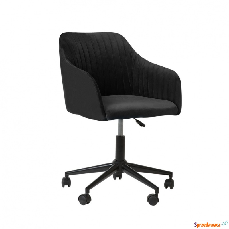 Krzesło biurowe regulowane welurowe czarne VENICE - Krzesła biurowe - Rzeszów