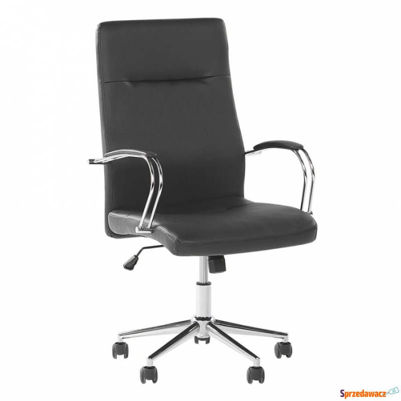 Krzesło biurowe regulowane ekoskóra czarne OSCAR - Krzesła biurowe - Olsztyn