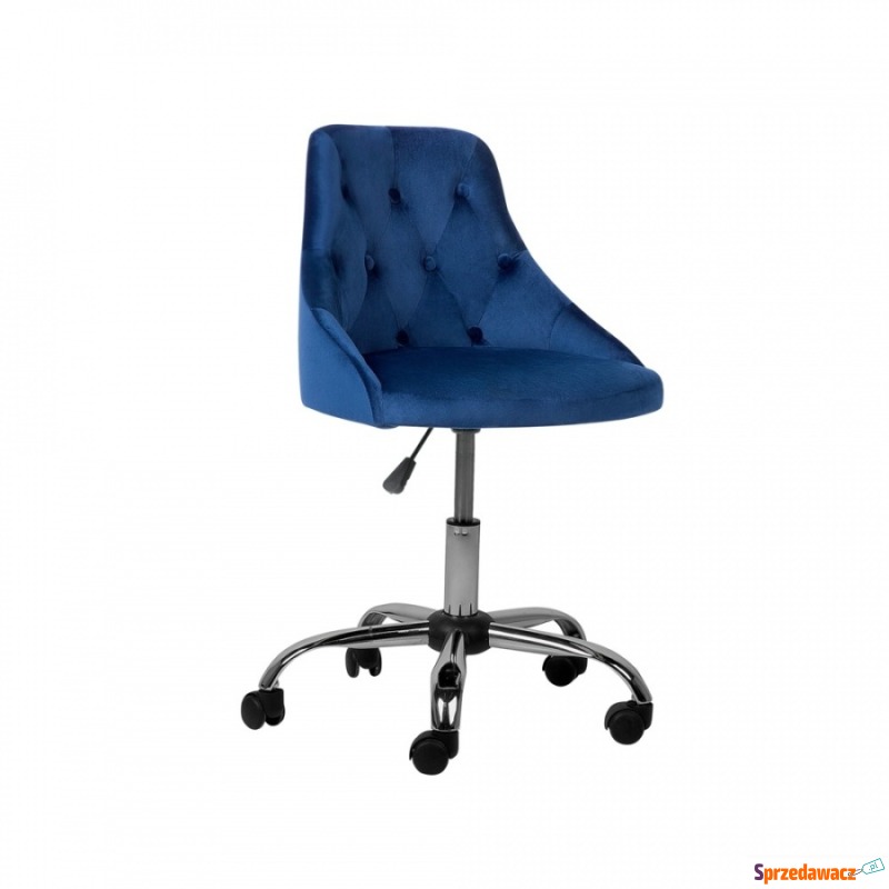 Krzesło biurowe regulowane welurowe niebieskie... - Krzesła biurowe - Konin