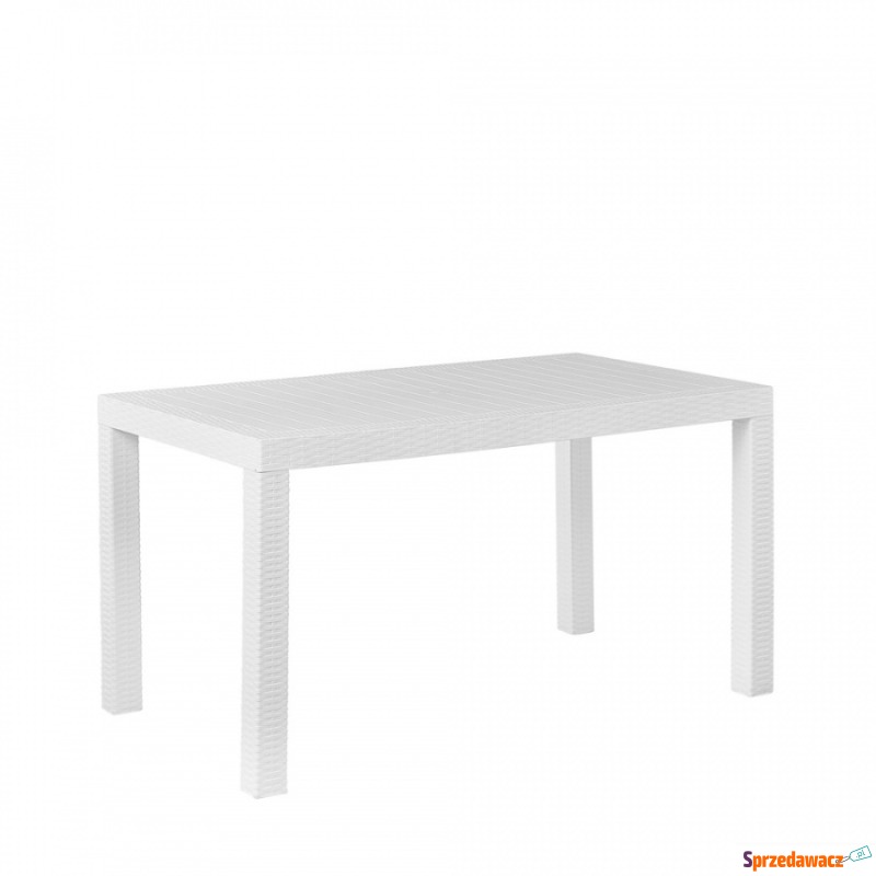 Stół ogrodowy 140 x 80 cm biały FOSSANO - Stoły, ławy, stoliki - Gliwice