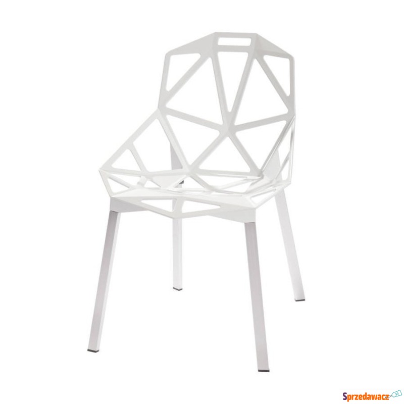 Krzesło TRIANGLE białe - Krzesła do salonu i jadalni - Radom