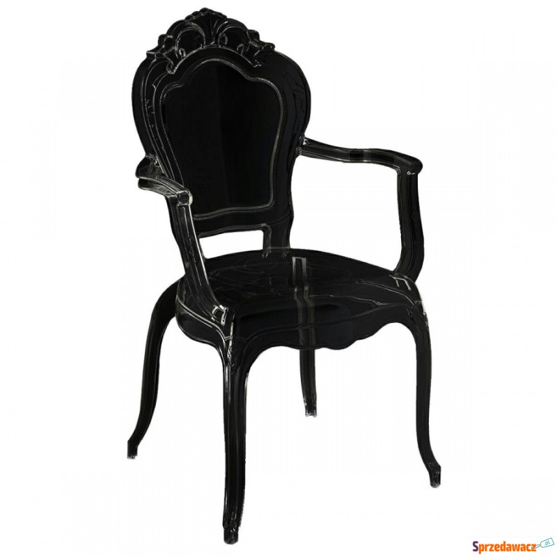 Krzesło KING ARM czarne - poliwęglan - Krzesła do salonu i jadalni - Otwock