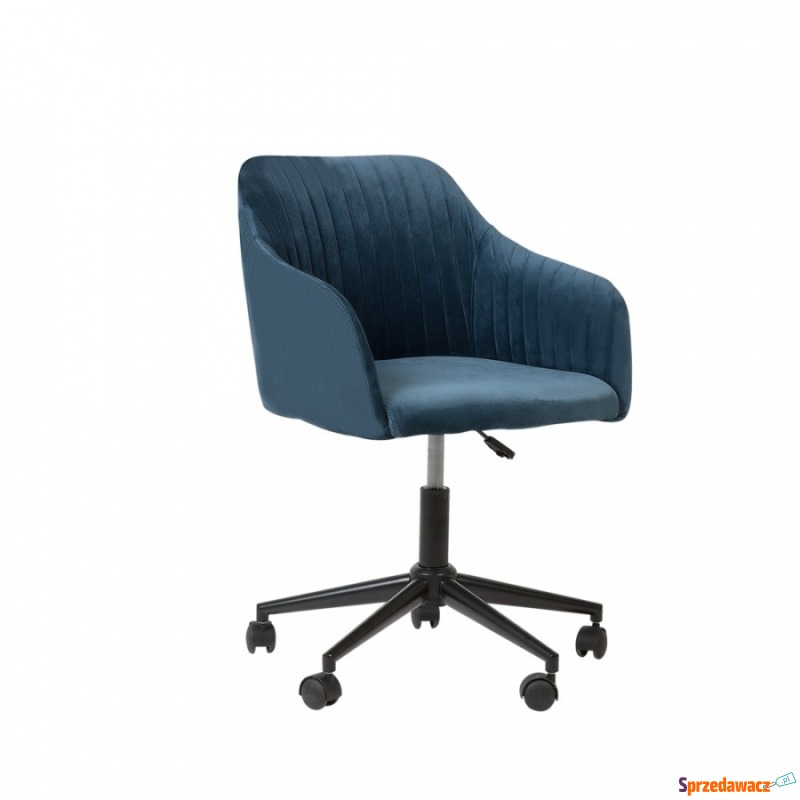 Krzesło biurowe regulowane welurowe niebieskie... - Krzesła biurowe - Włocławek