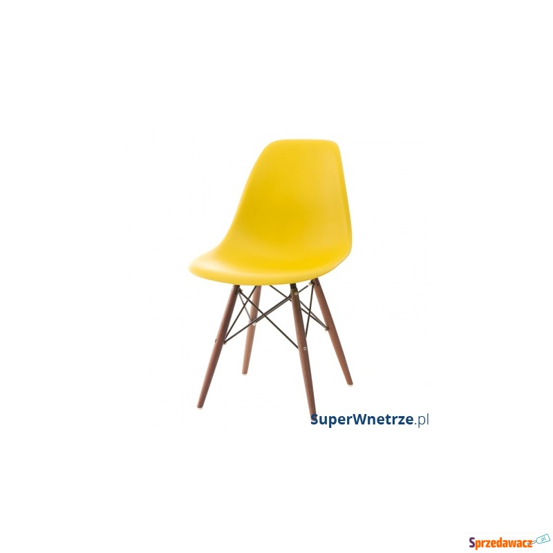 Krzesło P016W PP żółte/dark - Krzesła do salonu i jadalni - Koszalin