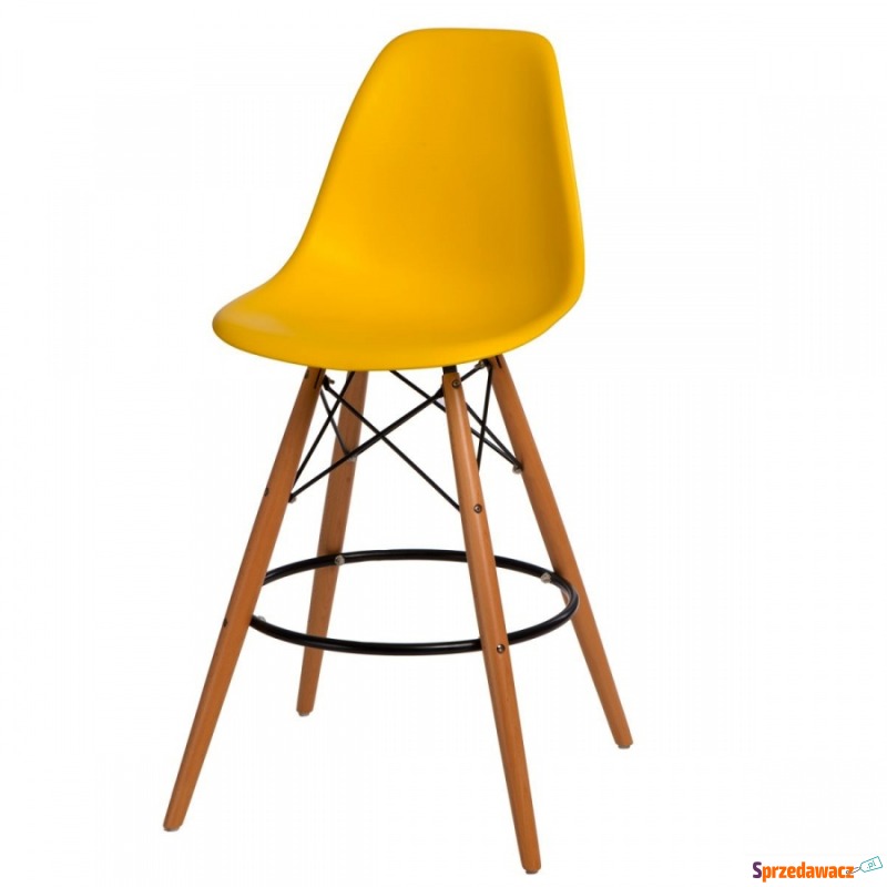 Krzesło barowe P016W PP D2 żółte - Taborety, stołki, hokery - Poznań