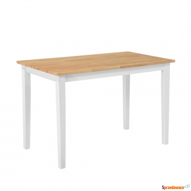 Stół do jadalni drewniany biało-brązowy 114 x... - Stoły kuchenne - Rybnik