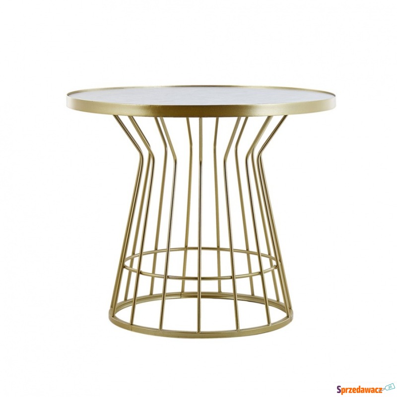 Stolik kawowy złoty z efektem marmuru CONCAN - Stoły, stoliki, ławy - Włocławek