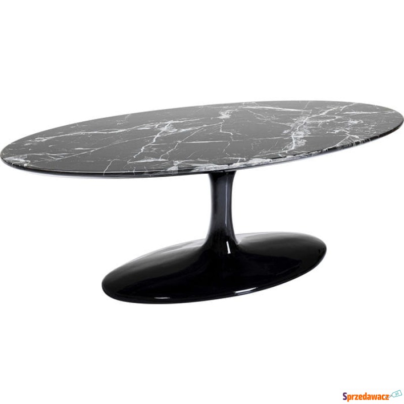 Stolik kawowy Solo Marble Black Oval 120x60 cm... - Stoły, stoliki, ławy - Chruszczobród