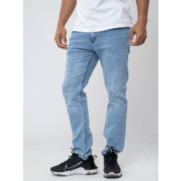 Spodnie Jeansowe Slim K&L Jeans W Stitching Sprane Jasne Niebieskie