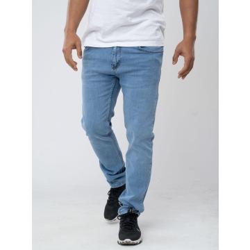 Spodnie Jeansowe Slim K&L Jeans W Stitching Mustache Jasne Niebieskie