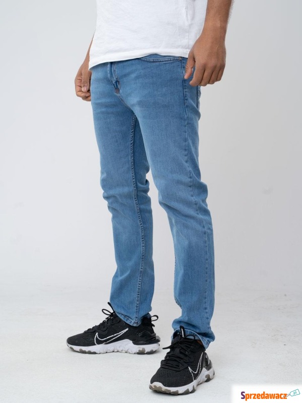 Spodnie Jeansowe Slim K&L Jeans Leather Patch... - Spodnie - Gliwice