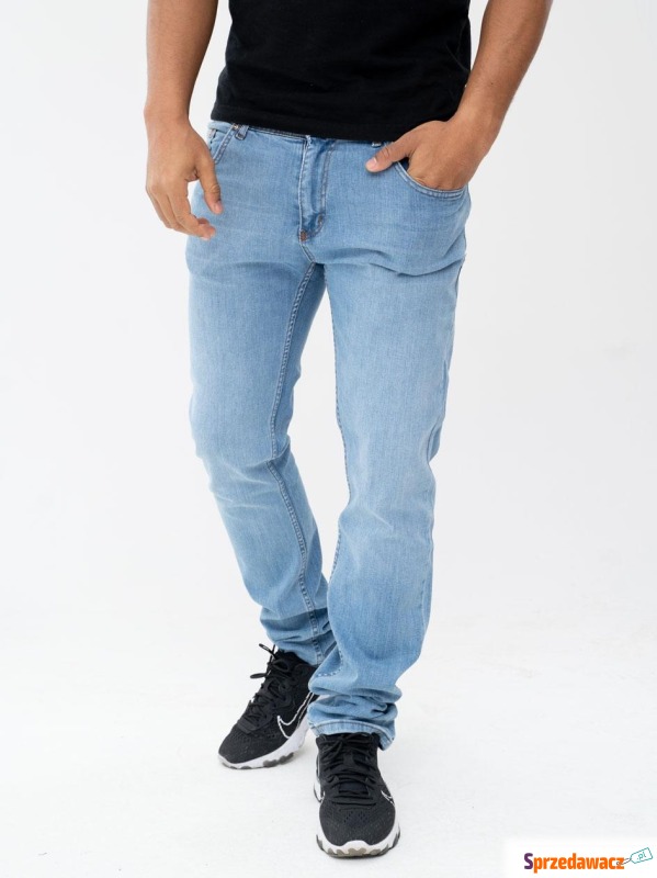 Spodnie Jeansowe Slim K&L Jeans Leather Patch... - Spodnie - Toruń