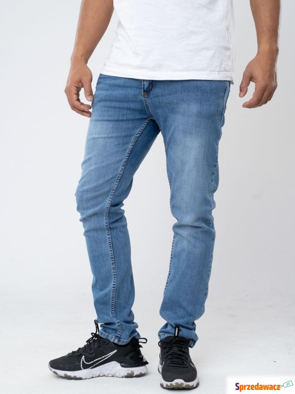 Spodnie Jeansowe Slim K&L Jeans Leather Patch... - Spodnie - Katowice