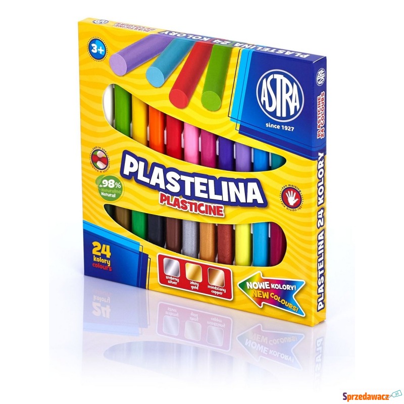 Plastelina Astra 24 kolorów - Artykuły papiernicze... - Kalisz