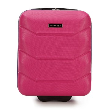 Wittchen - Walizka kabinowa z ABS-u ze żłobieniami różowo-fioletowa