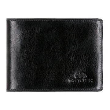 Wittchen - Męski portfel skórzany z rozkładanym panelem