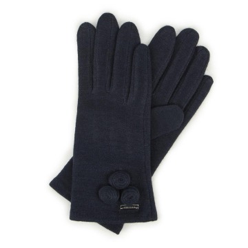 Wittchen - Damskie rękawiczki wełniane z okrągłymi ozdobami