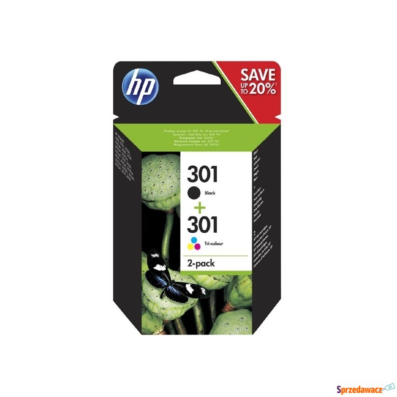 Oryginalny zestaw tuszy HP 301...