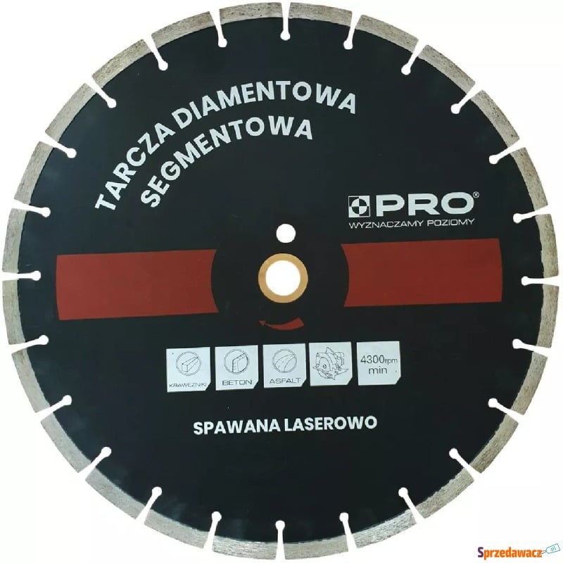 Tarcza diamentowa PRO WT-DD-S400LW 400 mm (spawana... - Piły, przecinarki - Łódź