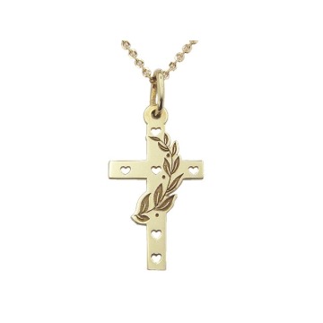 Krzyż z żółtego złota WEC-Z-KRZYŻ-4