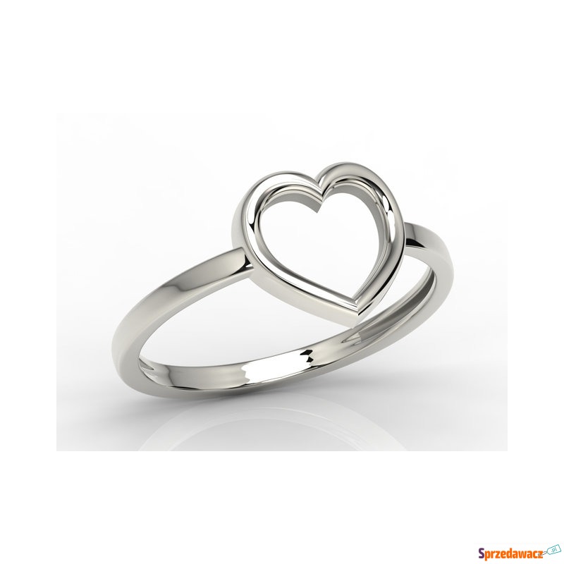Srebrny pierścionek w kształcie serca AP-S-50 - Pierścionki, - Grójec