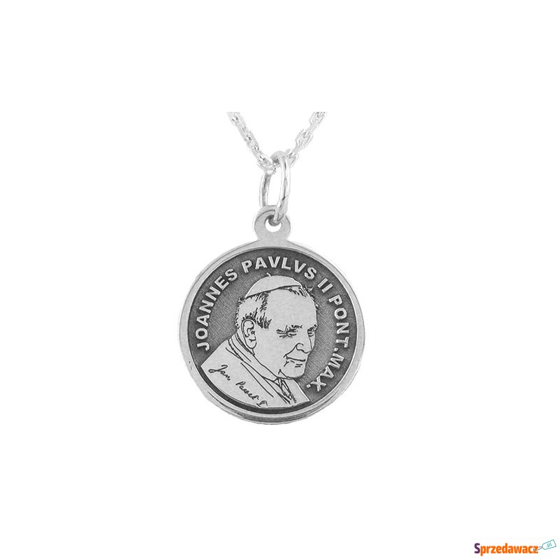 Medalik ze srebra z Świętym Janem Pawłem II,... - Wisiorki, zawieszki - Rzeszów