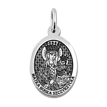 Medalik srebrny z wizerunkiem Matki Bożej Szczyrzyckiej
