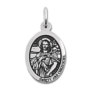 Medalik srebrny z wizerunkiem Św. Jana Chrzciciela