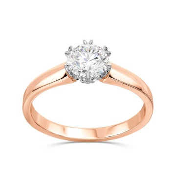 Zaręczynowy pierścionek z brylantem 0,70ct G/Si1 z różowego i białego złota BP-2170PB