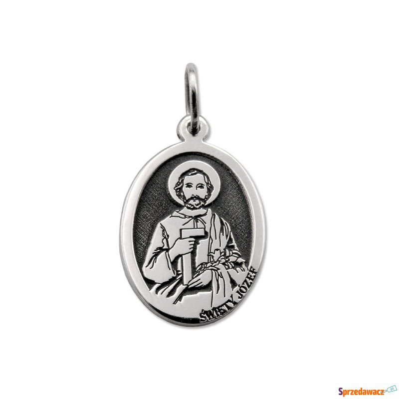 Medalik srebrny z wizerunkiem św. Józefa MED-... - Wisiorki, zawieszki - Jelenia Góra