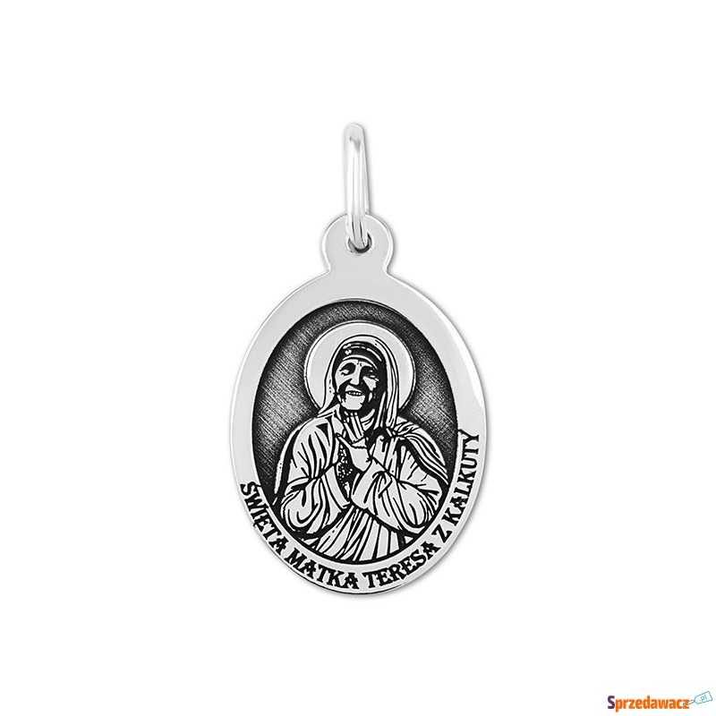 Medalik srebrny z wizerunkiem Św. Matki Teresy... - Wisiorki, zawieszki - Płock