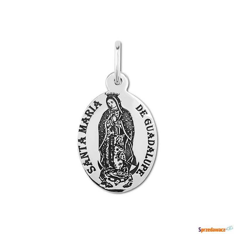 Medalik srebrny z wizerunkiem Matki Bożej z G... - Wisiorki, zawieszki - Elbląg
