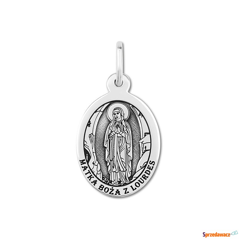 Medalik srebrny z wizerunkiem Matki Bożej z L... - Wisiorki, zawieszki - Warszawa
