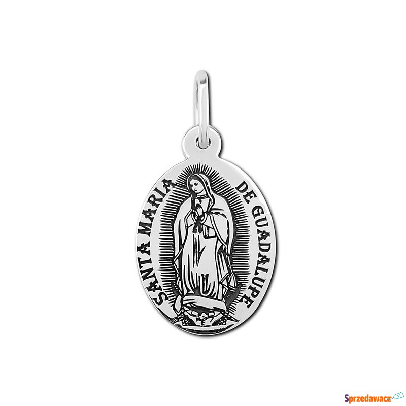 Medalik srebrny z wizerunkiem Matki Bożej z G... - Wisiorki, zawieszki - Ostrołęka