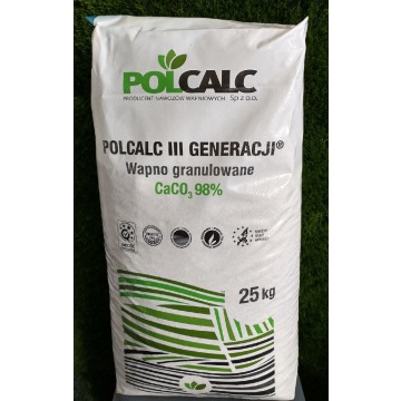 Wapno Granulowane Polcalc III Generacji pakowane po 25 kg