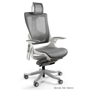 fotel ergonomiczny wau 2 biało - grafitowy