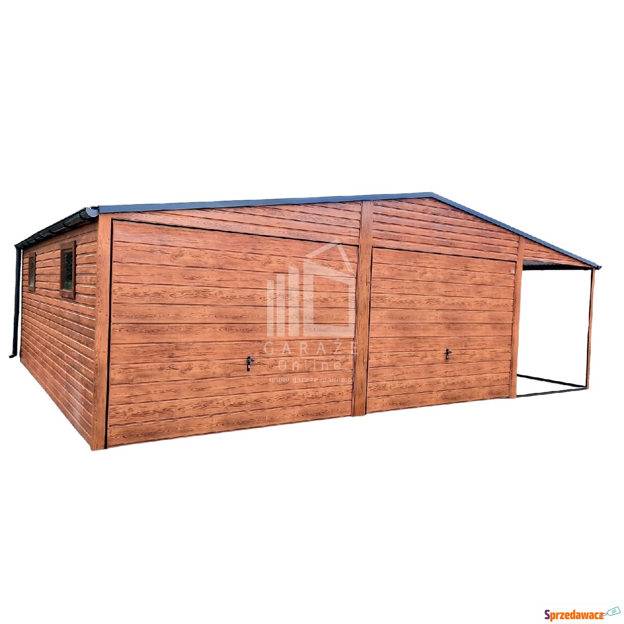 GARAŻ BLASZANY 6m x 6m + 2m. wiata...