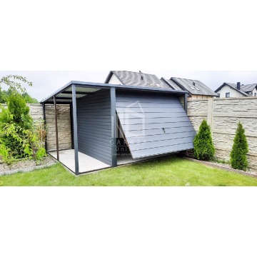 GARAŻ BLASZANY 3m x 5m + wiata 1m. poziom - spad... - Garaże i wiaty - Lubartów - zdjęcie 5
