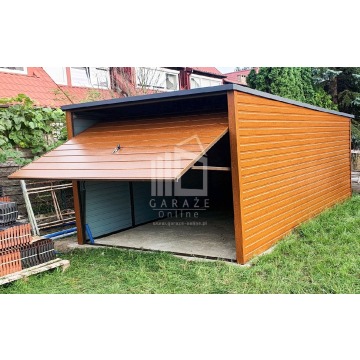GARAŻ Blaszany 3m x 5m poziom - spad tył Brama... - Garaże i wiaty - Kraków - zdjęcie 2