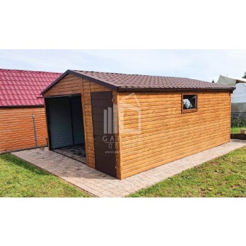 GARAŻ BLASZANY 4,5m x 6m - dwuspad blachodach... - Garaże i wiaty - Żnin - zdjęcie 3