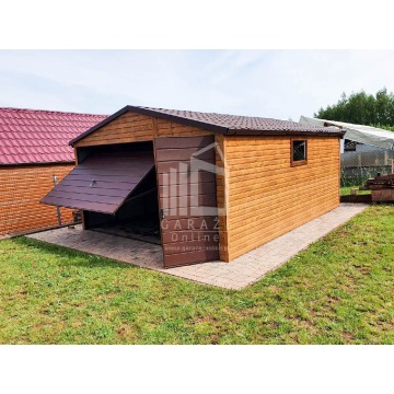 GARAŻ BLASZANY 4,5m x 6m - dwuspad blachodach... - Garaże i wiaty - Żnin - zdjęcie 5